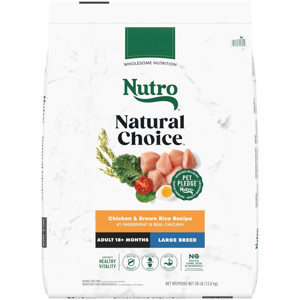 Nutro Natural Choice Adult Large Breed Dry Dog Food, Chicken and Brown Rice R...