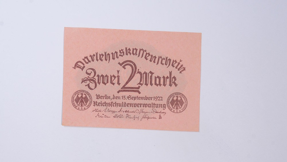CrazieM World Bank Note - 1922 Germany 2 Mark - Collection Lot m836