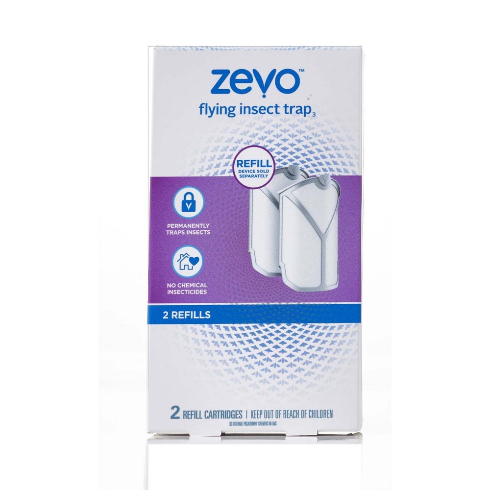 Zevo Flying Insect Trap Refill Cartridges - 2 Count Free Shipping