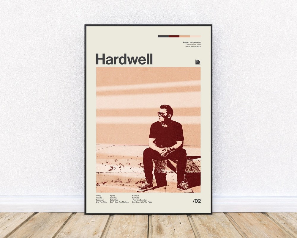 Hardwell Inspired Mid-Century Modern Art Poster Unframed