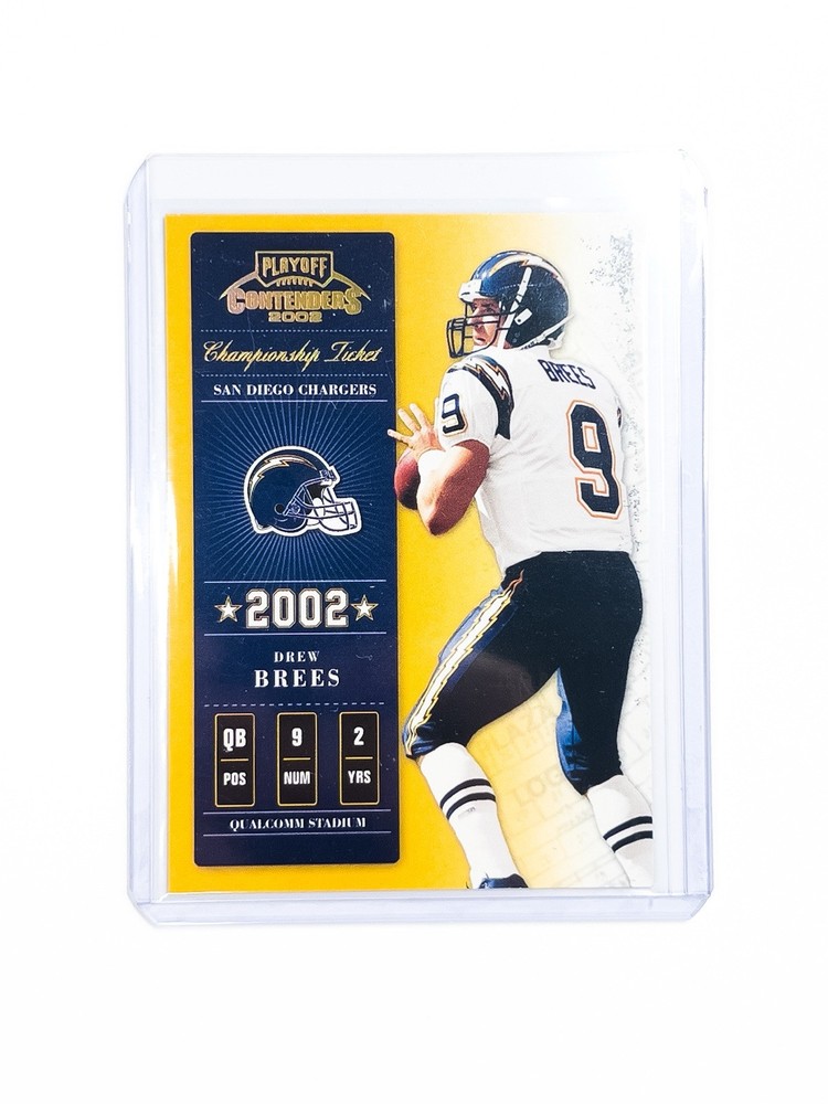 2002 Playoff Contenders Drew Brees Championship Ticket /250 San Diego Charger