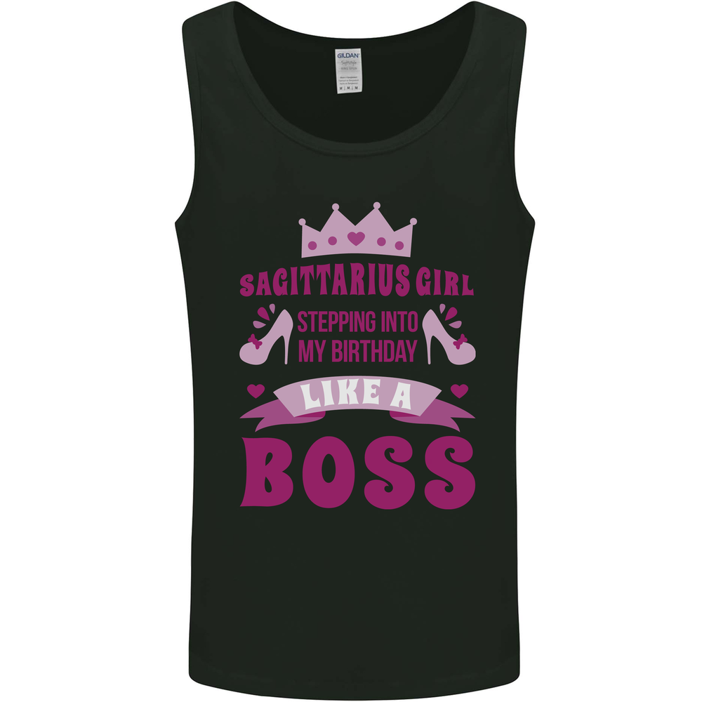 Sagittarius Girl Birthday 21st 30th 40th 50th Mens Vest Tank Top