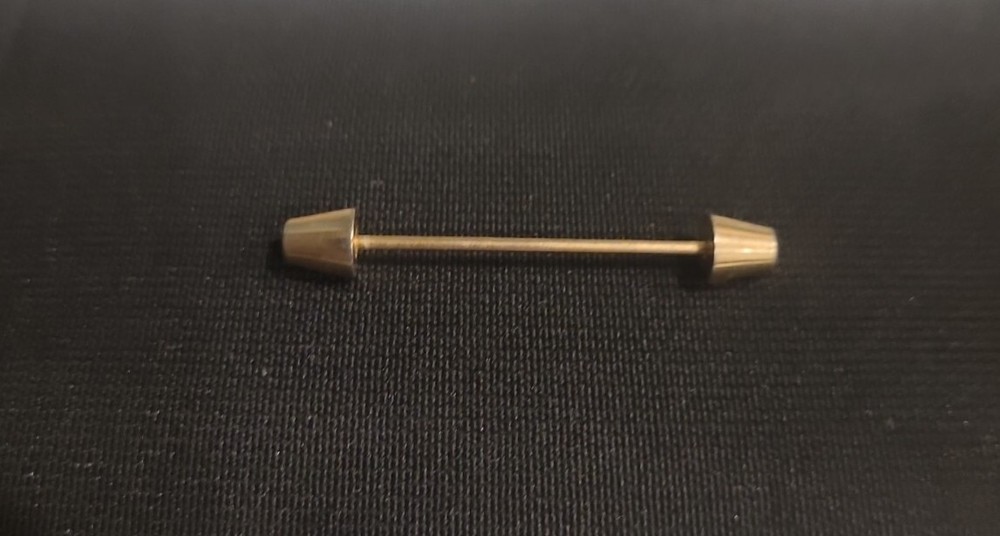 vintage men's tie bar clip Goldtone