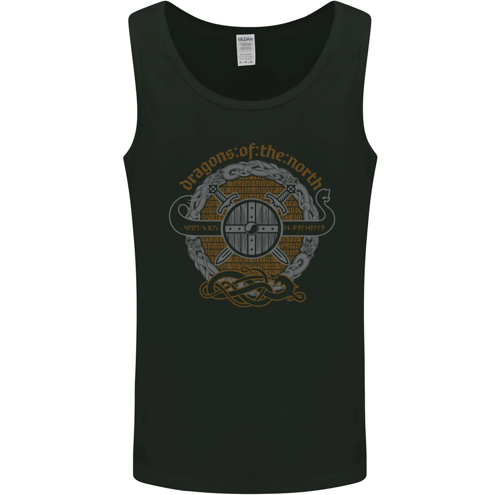 Dragons North Viking Valhalla Thor Odin Mens Vest Tank Top
