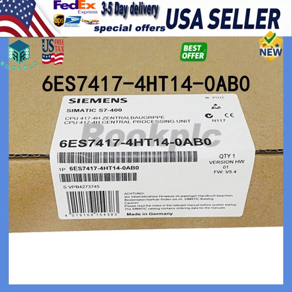 New Siemens 6ES7417-4HT14-0AB0 6ES74174HT140AB0 SIMATIC S7-400H CPU 417H