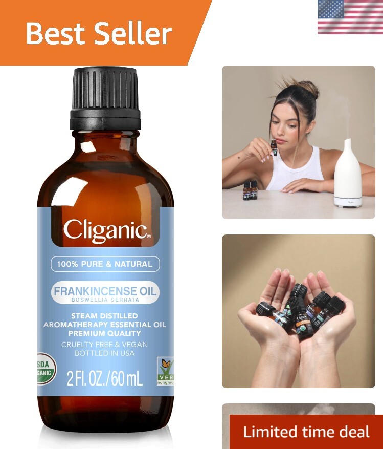 Organic Frankincense Essential Oil 100% Pure Natural Aromatherapy Diffuser Oil