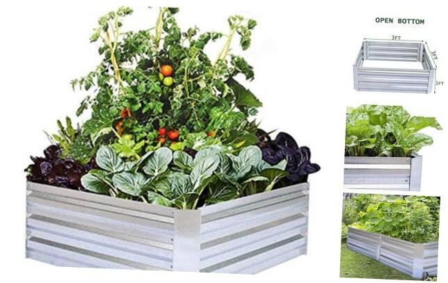 Galvanized Steel Raised Garden Beds for Outdoor Vegetables and Plants