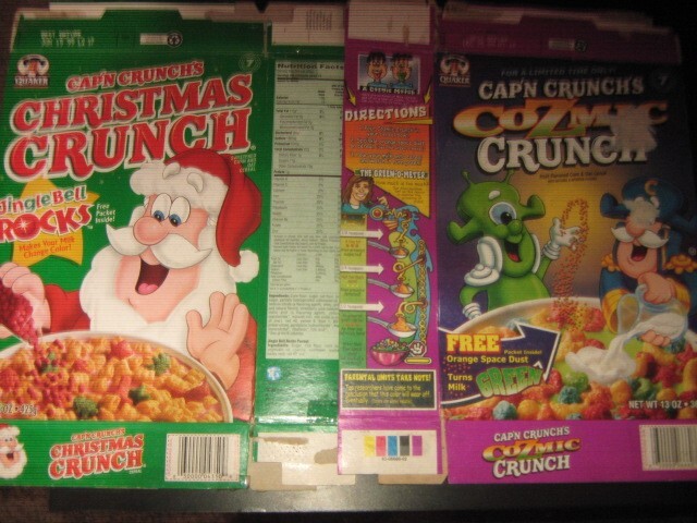 Vintage COZMIC CRUNCH CHRISTMAS CAP'N CRUNCH cereal boxes box
