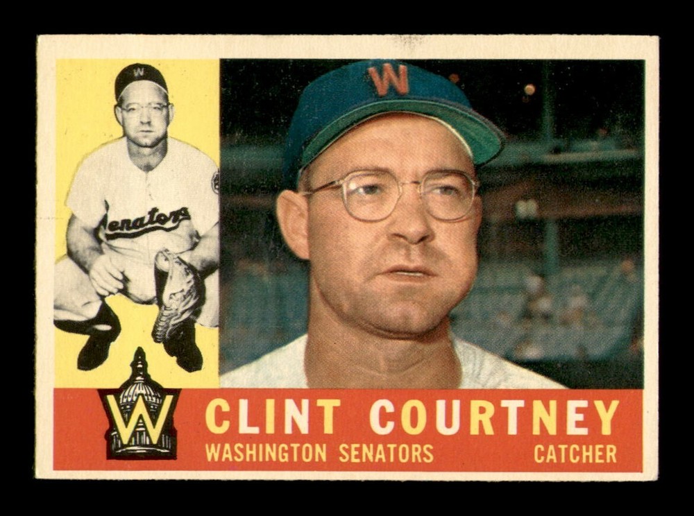 1960 Topps #344 Clint Courtney EX-MT Condition OBGcards Baseball Vintage Set Break  