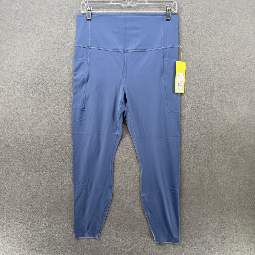 All In Motion Everyday Soft Ultra High Rise 7/8 Leggings Blue XL Side Pocket NWT