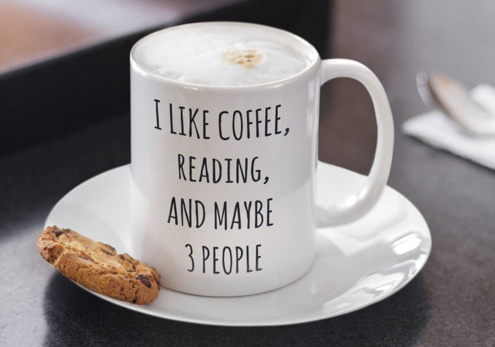 Personalized Coffee Lover Librarian Mug Humorous Saying Reading Gift Funny Gift