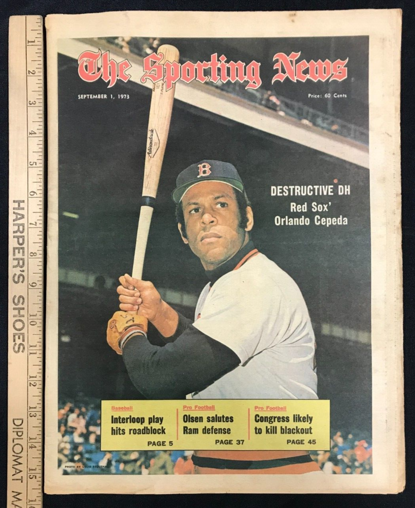 1973 Sept 1 Sporting News Magazine Newspaper Orlando Cepeda NICE NEWSTAND CF