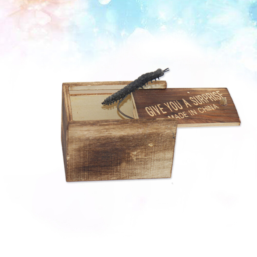 Spider Prank Scare Box Halloween Prank Toys Scared Wooden Box