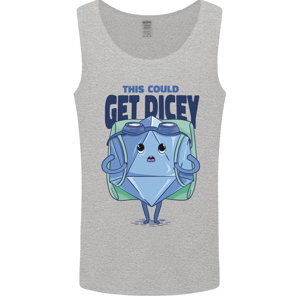 RPG Role Playing Game Get Dicey Funny Mens Vest Tank Top