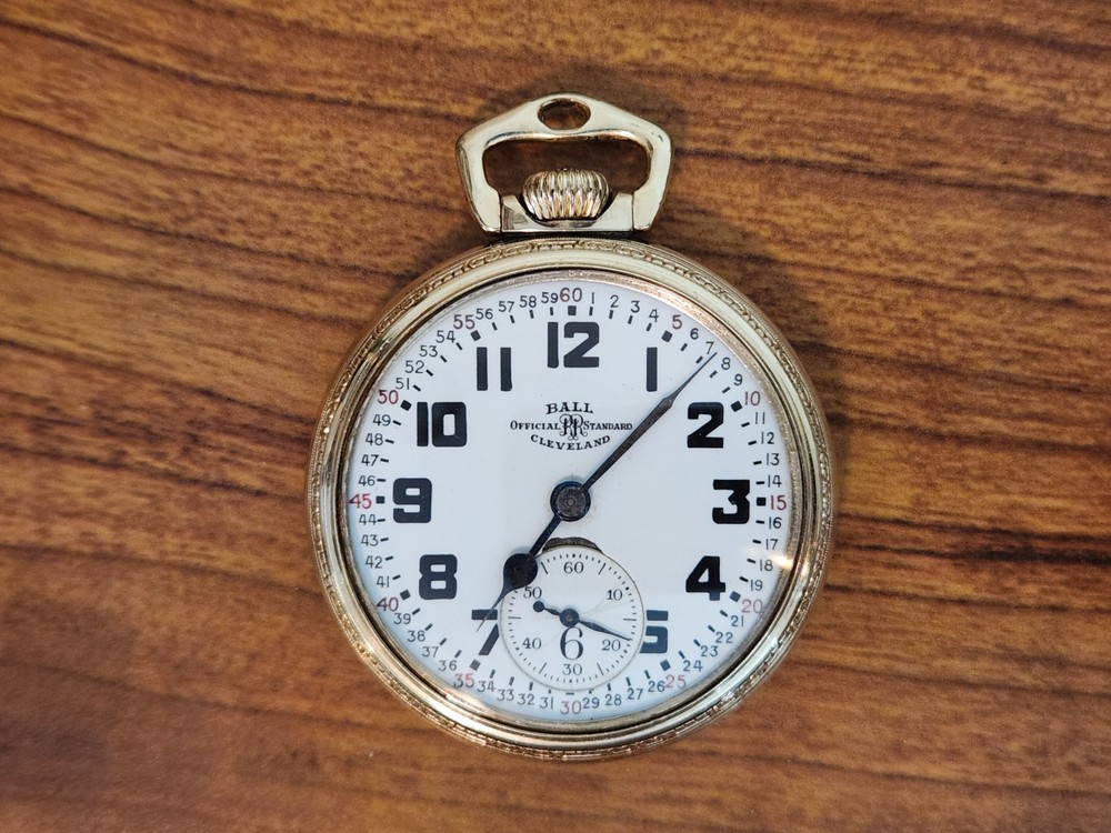 Clean 1943 Official Standard Ball Watch Co. 998 Elinvar 16S 23J Partial Service