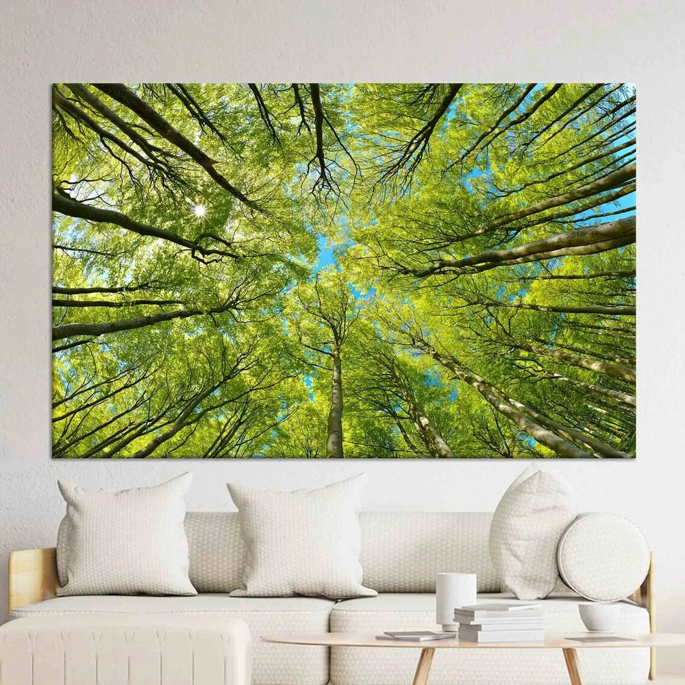 Green Tree Branches Art View Painting Unframed Canvas Print Australian Wall Art