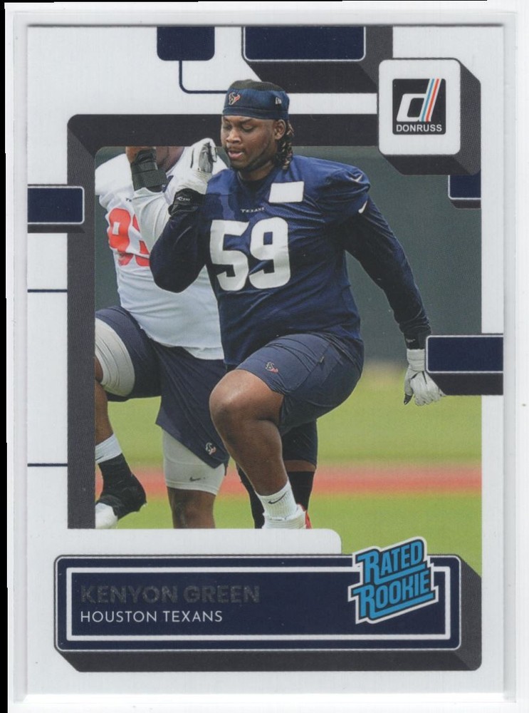 2022 Donruss Football Rookie Card Kenyon Green #354 Houston Texans Collectible TCG