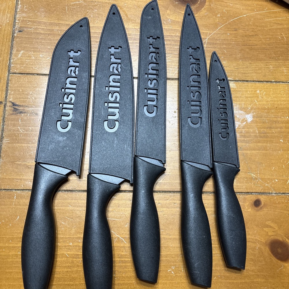 Cuisinart Matte Black 10-Piece Knife Set with Blade Guards