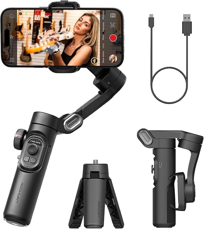 Phone Gimbal Stabilizer 3-Axis Smartphone Foldable Gimbal for all phones