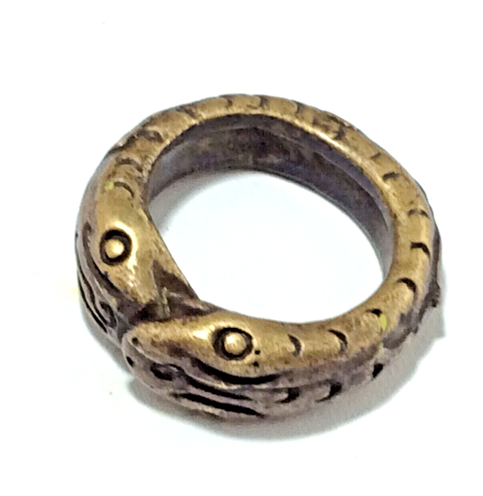 Ring 2 HEAD Snake NAKA Vintage Thai Amulet MAGIC Lucky WEALTH Love INFINITY
