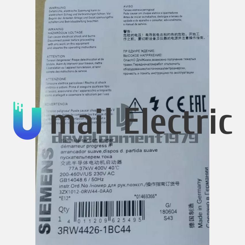 1PC NEW Siemens 3RW4426-1BC44 3RW44261BC44 soft starter