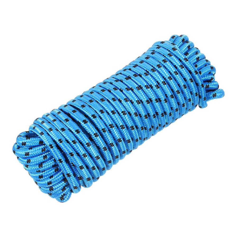 3/8 Inch 59ft Blue Diamond Braided Nylon Rope for Flag Pole