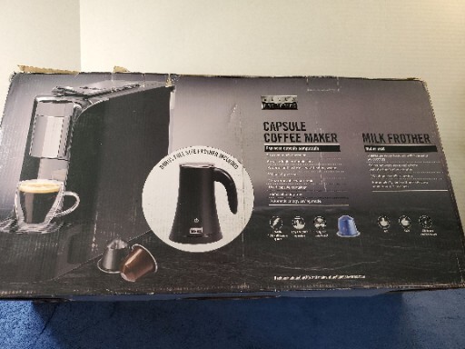 Bella Pro Series Capsule Coffee Maker and Milk Frother CM7006C-UL Black #NO1133
