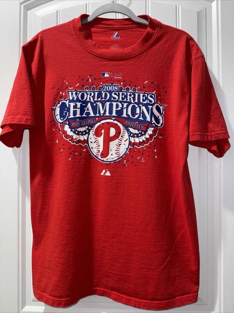 Vintage Philadelphia Phillies 2008 World Series Champions Parade T Shirt M