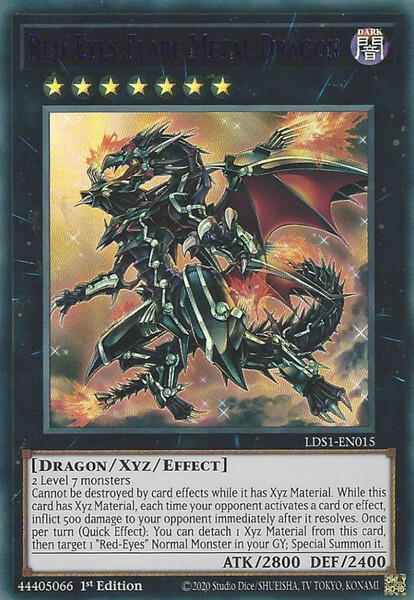 Red-Eyes Flare Metal Dragon (Purple) - LDS1-EN015 - Ultra Rare - 1st Edition x1