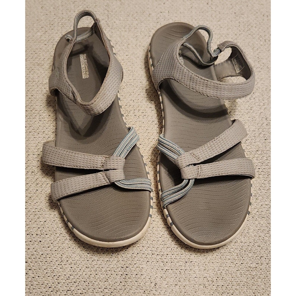 Skechers Women's Yoga Foam On the Go Strappy Sandals Gray Size US 11