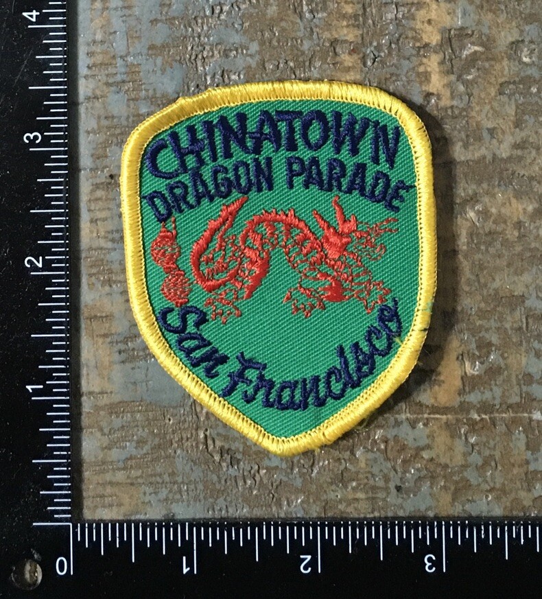 Vintage CHINATOWN DRAGON PARADE San Francisco California Travel Souvenir Patch