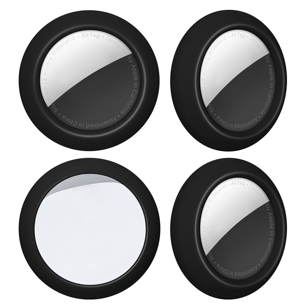 Silicone Adhesive Airtag Case Holder 4pcs - Compatible with Apple Airtag