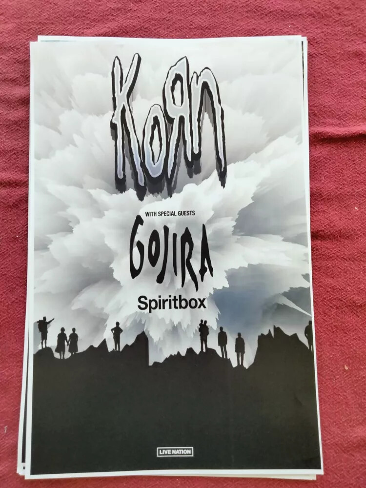 Korn 11x17 2024 2025 Tour Concert Poster Gojira