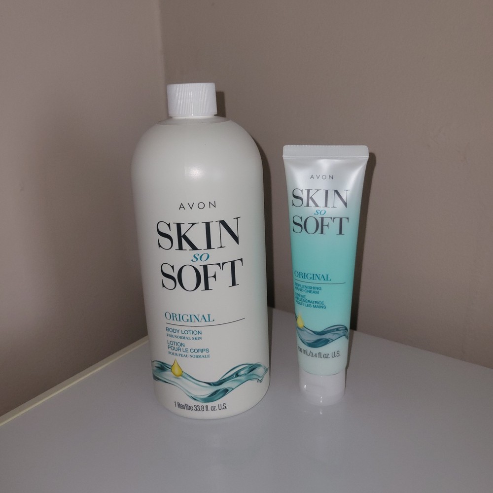 Avon Skin So Soft Original Body Lotion Bonus Size, 33.8oz  w/pump And H/C