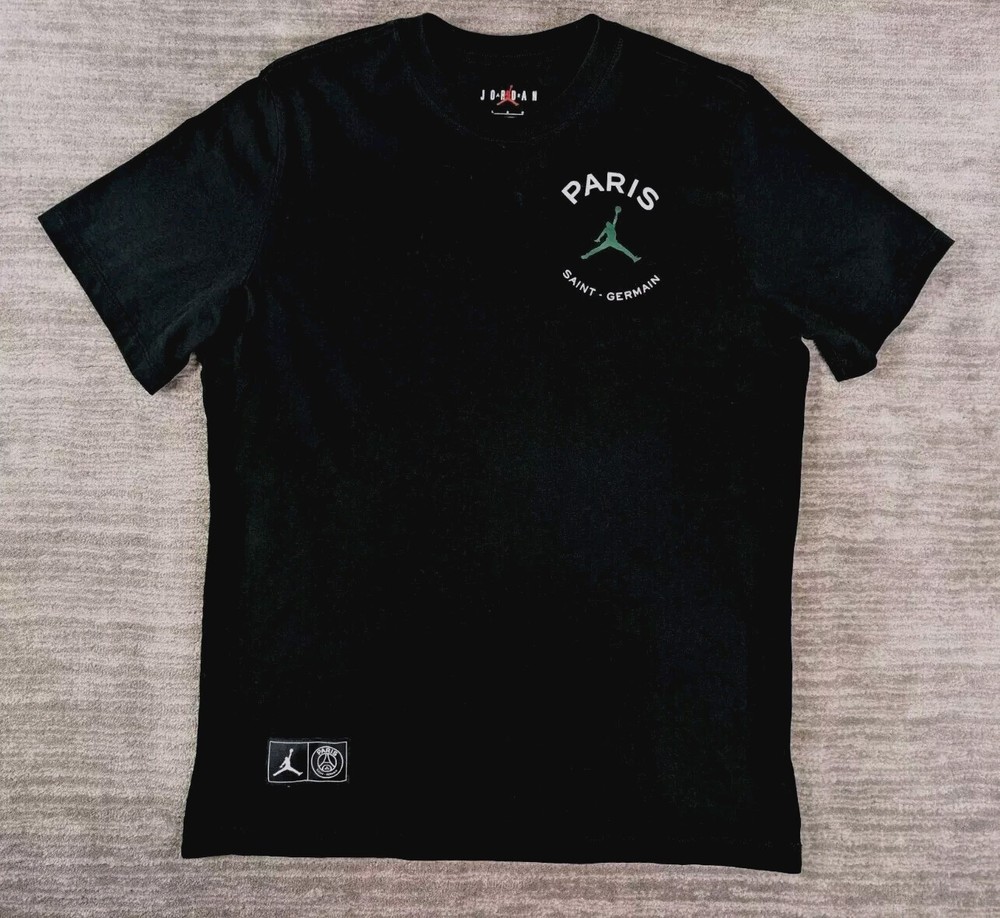 Jordan X Paris Saint-Germain PSG Black Shirt Size Large